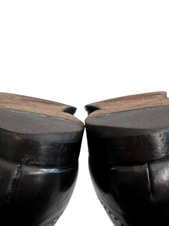 Mezlan loafers Havana black leather slip on shoes mens 8.5 tassel main image 7